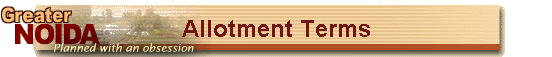 Allotment Terms